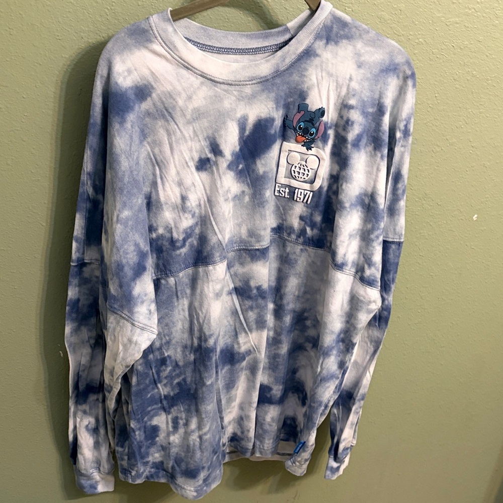 Disney Blue Tie Dye Stitch Spirit Jersey